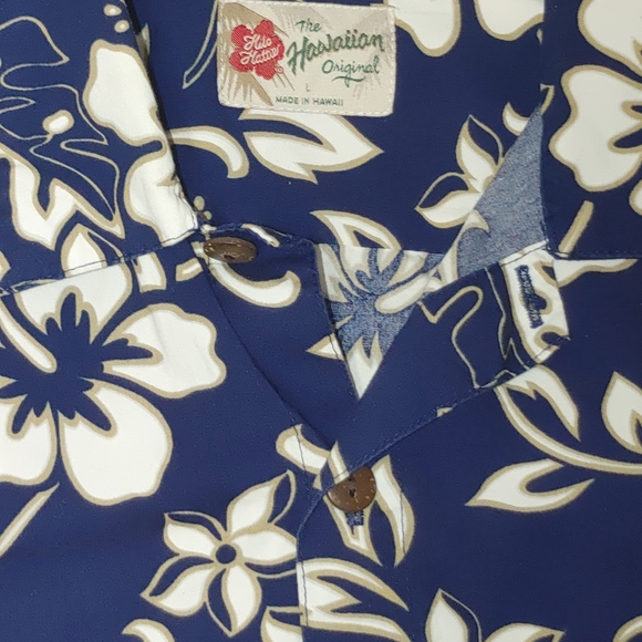 Hilo Hattie Tropical Hibiscus Hawaiian Aloha Shirt L - Picture 3 of 5